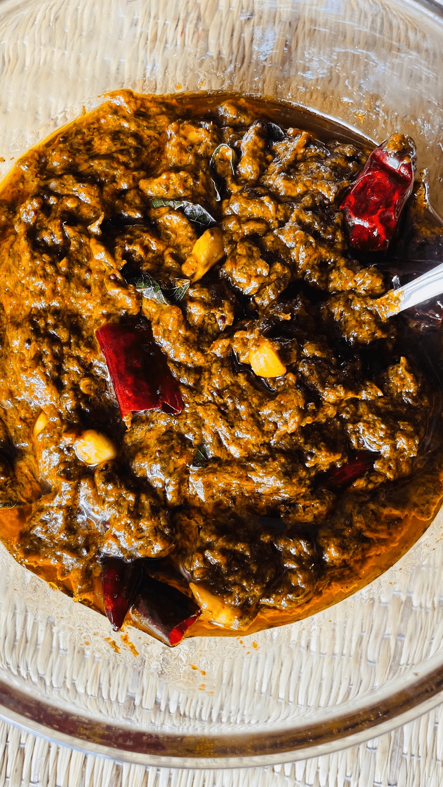Long shelf Coriander pickle (kothimeera nilva pachadi)